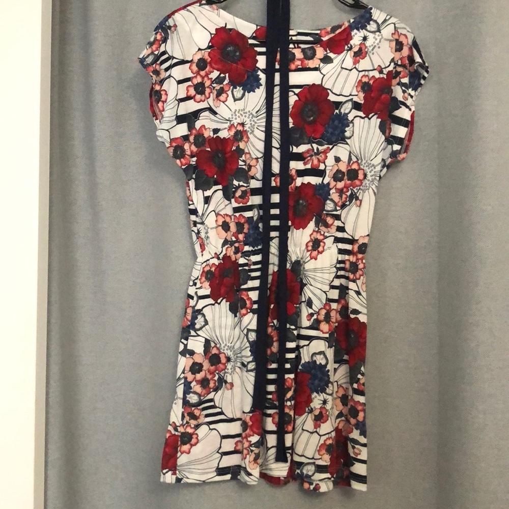 Floral dress with belt